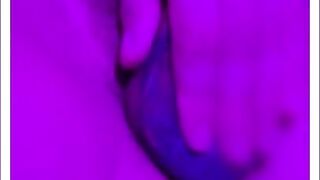 Close-Up pussy masturbating with a thick werewolf cock during the full moon