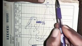 Art made drawing with the help of a pencil while having sex