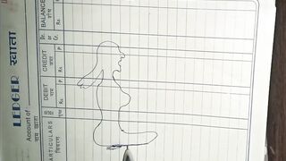 Art made drawing with the help of a pencil while having sex