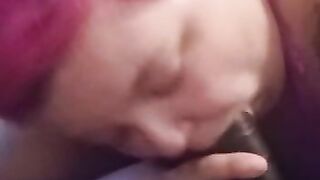 My Pink Haired Love Suckin my BBC