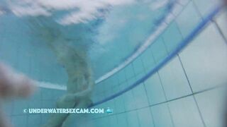 Teen 18+ couple is having sex underwater! Big tits meet big dick! The water is warm and they are so horny!!!