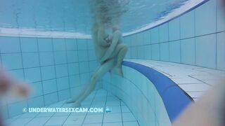 Teen 18+ couple is having sex underwater! Big tits meet big dick! The water is warm and they are so horny!!!