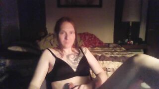 Trans girl masturbating nice big cock