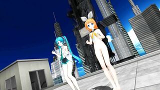 【MMD】Chokomaji ☆ Long [HC type Miku Mu-bu type Rin]【R-18】