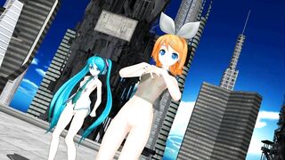 【MMD】Chokomaji ☆ Long [HC type Miku Mu-bu type Rin]【R-18】