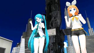 【MMD】Chokomaji ☆ Long [HC type Miku Mu-bu type Rin]【R-18】