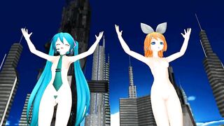 【MMD】Chokomaji ☆ Long [HC type Miku Mu-bu type Rin]【R-18】