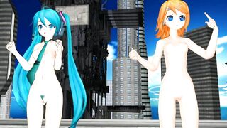 【MMD】Chokomaji ☆ Long [HC type Miku Mu-bu type Rin]【R-18】