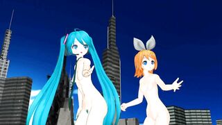 【MMD】Chokomaji ☆ Long [HC type Miku Mu-bu type Rin]【R-18】