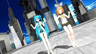 【MMD】Chokomaji ☆ Long [HC type Miku Mu-bu type Rin]【R-18】