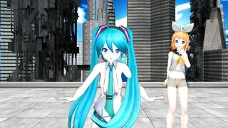 【MMD】Chokomaji ☆ Long [HC type Miku Mu-bu type Rin]【R-18】