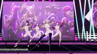 [MMD] GirlsDay - Something Nude Kpop Dance Ahri Akali Kaisa Evelynn League of Legends KDA