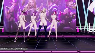 [MMD] GirlsDay - Something Nude Kpop Dance Ahri Akali Kaisa Evelynn League of Legends KDA