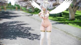 【MMD R-18 SEX DANCE】HAKU SEXY ANGEL PERFECT TASTY BUTTOCKS DEEP BLUE TOWN [BY] Orion DobleDosis