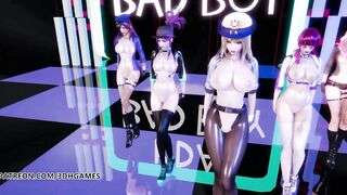 [MMD] RedVelvet - Bad Boy Hot Naked Dance Ahri Akali Evelynn Kaisa League of Legends KDA