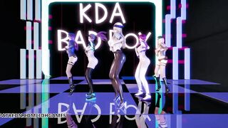 [MMD] RedVelvet - Bad Boy Hot Naked Dance Ahri Akali Evelynn Kaisa League of Legends KDA