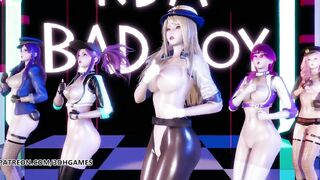 [MMD] RedVelvet - Bad Boy Hot Naked Dance Ahri Akali Evelynn Kaisa League of Legends KDA