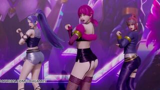 [MMD] Black Pink - How You Like That Hot Naked Dance Ahri Akali Evelynn Kaisa League of Legends KDA