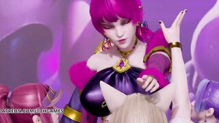 [MMD] Black Pink - How You Like That Hot Naked Dance Ahri Akali Evelynn Kaisa League of Legends KDA