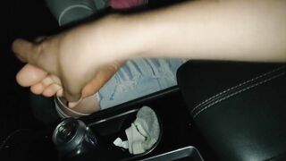 College Classmate let me Rub her Latina Feet in the Car! - Public Foot Fetish