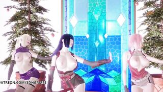 [MMD] TWICE-Feel Special Hot Striptease Hinata Sakura Ino Yamanaka Naruto Hentai