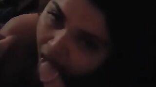 Latina milf sucking dick while she throws her ass back