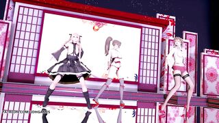 [MMD] Waiting for a Chance to Pounce 虎視眈々Hot Striptease Marie Rose Mai Shiranui Misaki DOA