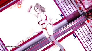 [MMD] Waiting for a Chance to Pounce 虎視眈々Hot Striptease Marie Rose Mai Shiranui Misaki DOA