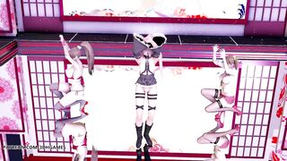 [MMD] Waiting for a Chance to Pounce 虎視眈々Hot Striptease Marie Rose Mai Shiranui Misaki DOA