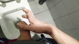 STEP SISTER CAUGHT BIG COCK CUMSHOT IN PUBLIC TOILET