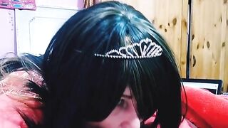 Super Sexy Babe Sucking BBC With Princess Crown