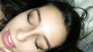 Cumshot on beautiful GF Face! Huge Facial! She loves my Sperm!