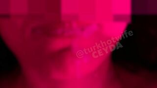 Turk Hotwife Ceyda sucking cock and gets cumshot on her face