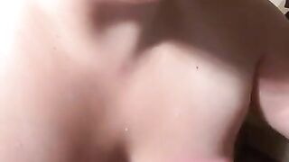 Tits soaked by huge cumshot!!!