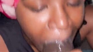 Sexy Ebony Sucking The Shit Outta Thick BBC