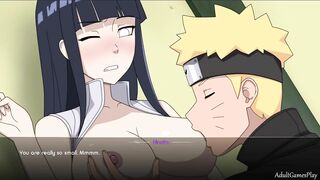 Naruto licked Hinata's tits during his break from college