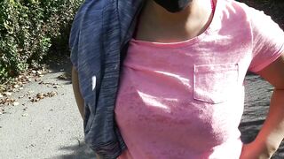 Public blowjob outdoors by stranger