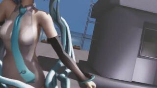 【MMD】Criminal Miku v2 - Cake by the Ocean【R-18】