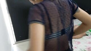 MY STEPSISTER TRIES ON CLOTHES IN FRONT OF ME AND I FUCK HER