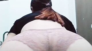 sexy secretary milf latina mexican big butt big ass take out all her clothes in the office and show all her sexy ass