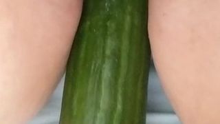 Fucking a cucumber