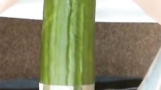 Fucking a cucumber