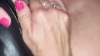 Thick Latina rubbing swollen clit while getting fucked hard in the ass