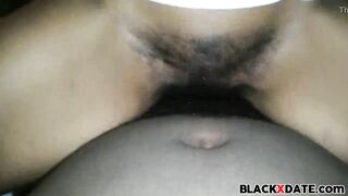 Black babe riding and squirting