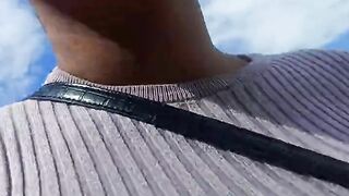 fingering my pussy in a public parking lot