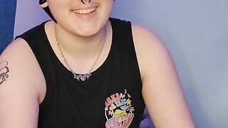 Ftm Transman femboy unboxes and uses wolf dildo