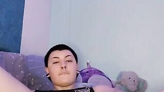 Ftm Transman femboy unboxes and uses wolf dildo