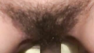 Stepbrother Cum in My Hairy Pussy, Creamy Load before bedtime 4K