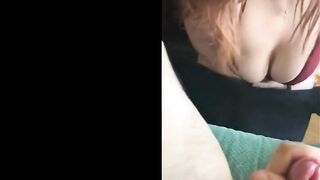 blonde girl gives an awesome blow job & get fuck hard