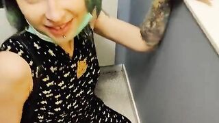 Risky blowjob in IKEA Store from a teen